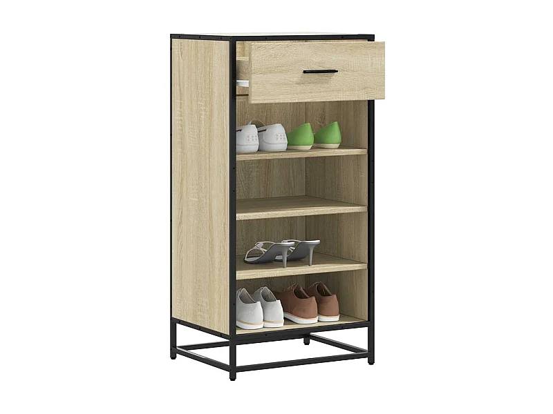 Zapatero de roble Sonoma 48x38x97,5 cm madera de ingeniería