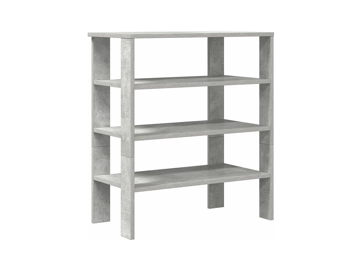 Étagère à chaussures gris béton 61x32x70 cm bois d'ingénierie