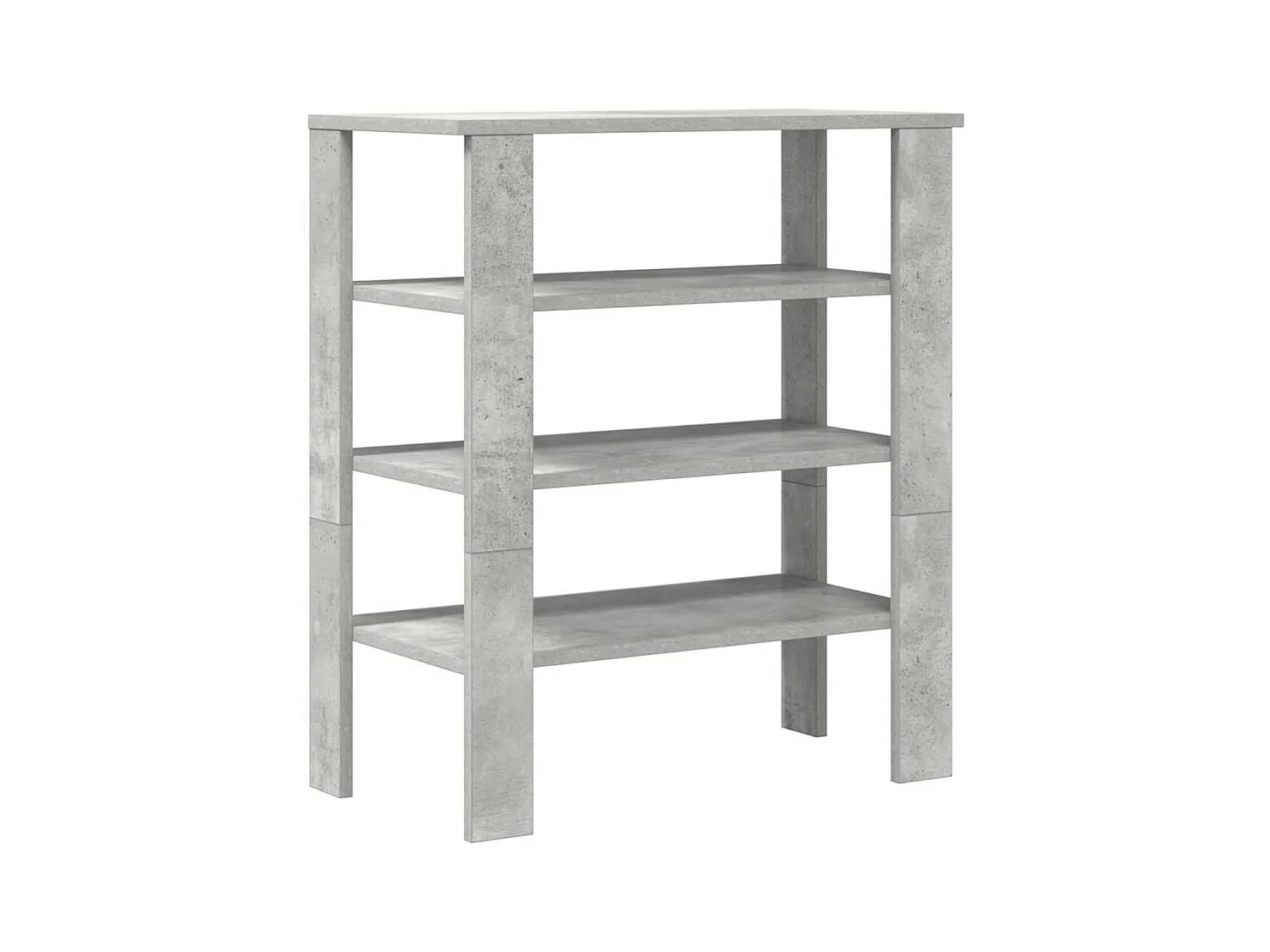 Étagère à chaussures gris béton 61x32x70 cm bois d'ingénierie