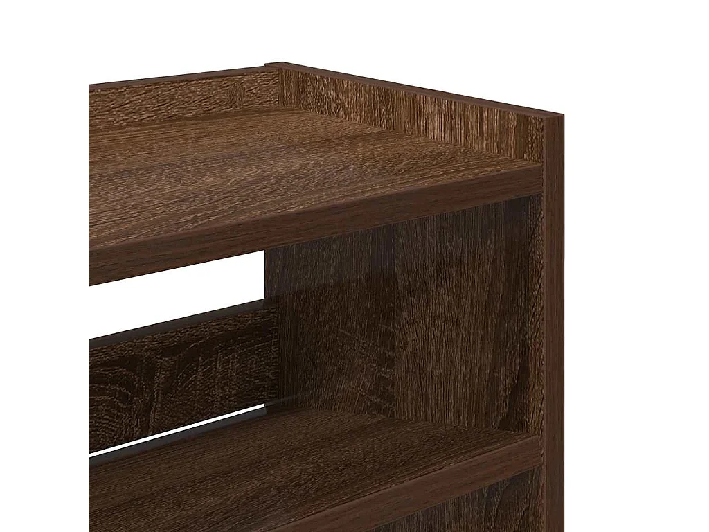 Étagère à chaussures chêne marron 80x25x81 cm bois ingénierie