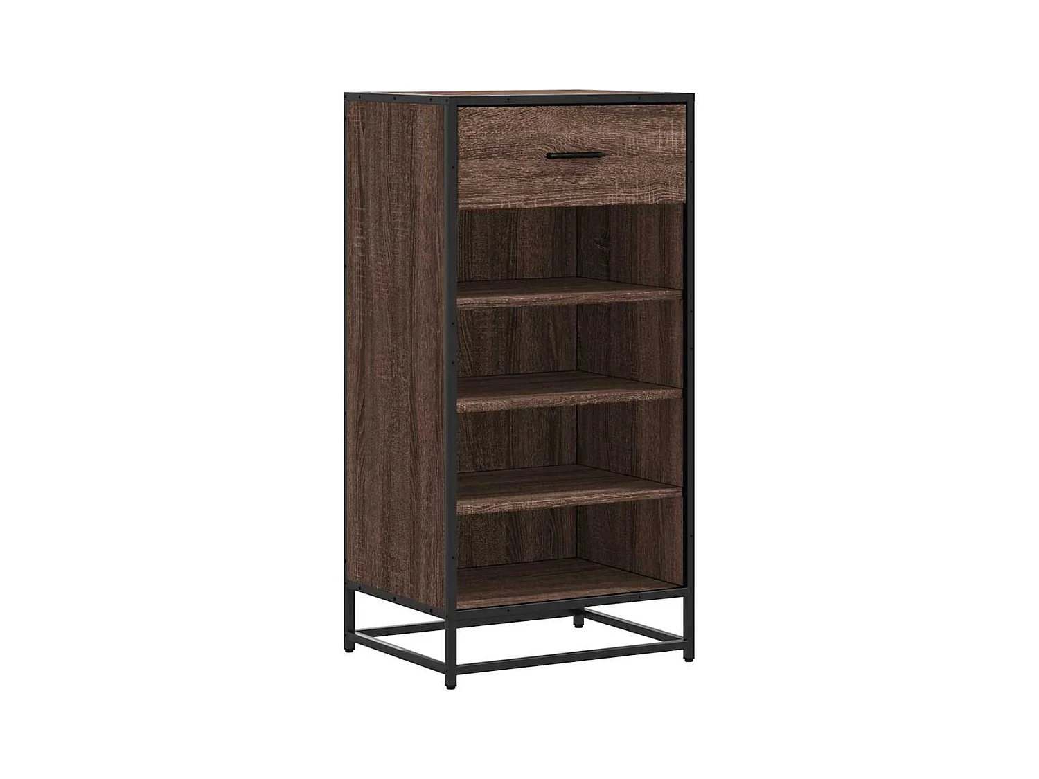 Étagère à chaussures chêne marron 48x38x97,5 cm bois ingénierie