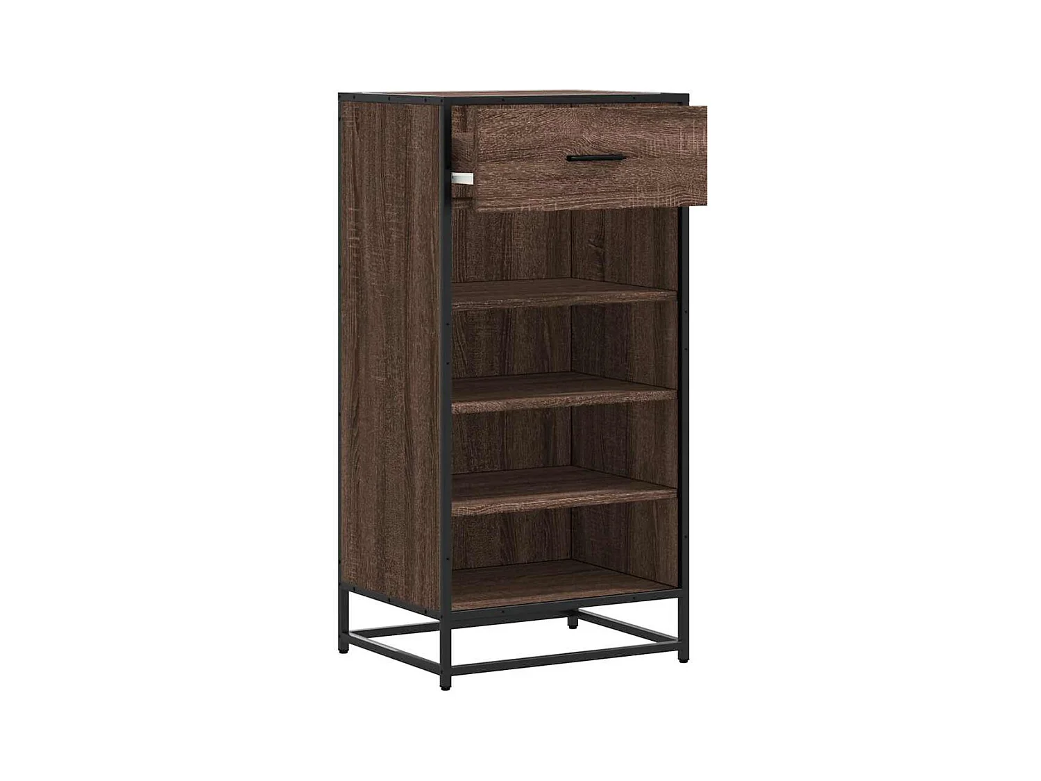 Étagère à chaussures chêne marron 48x38x97,5 cm bois ingénierie