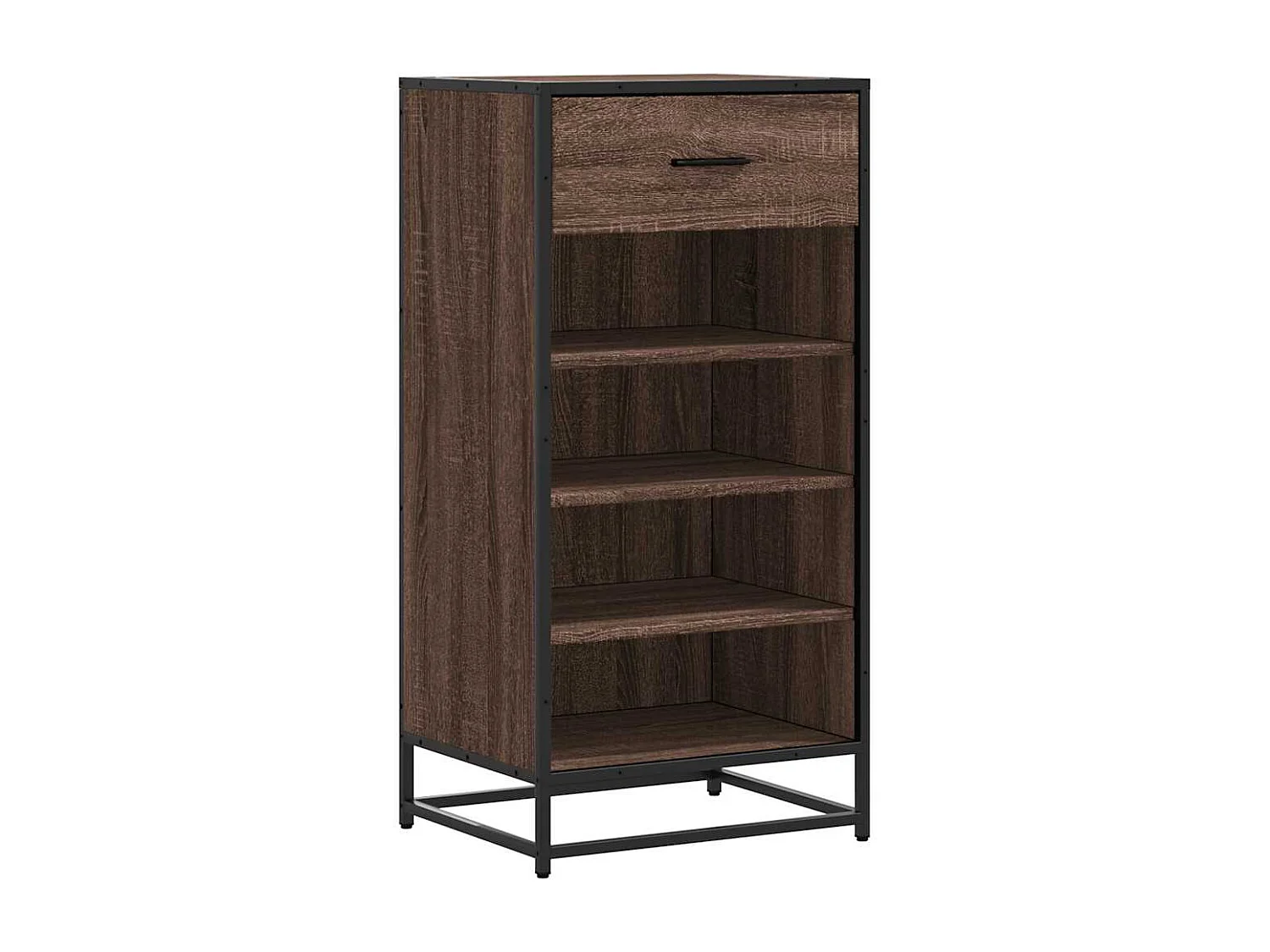 Étagère à chaussures chêne marron 48x38x97,5 cm bois ingénierie