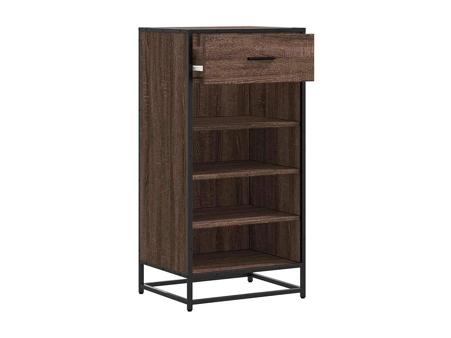 Étagère à chaussures chêne marron 48x38x97,5 cm bois ingénierie