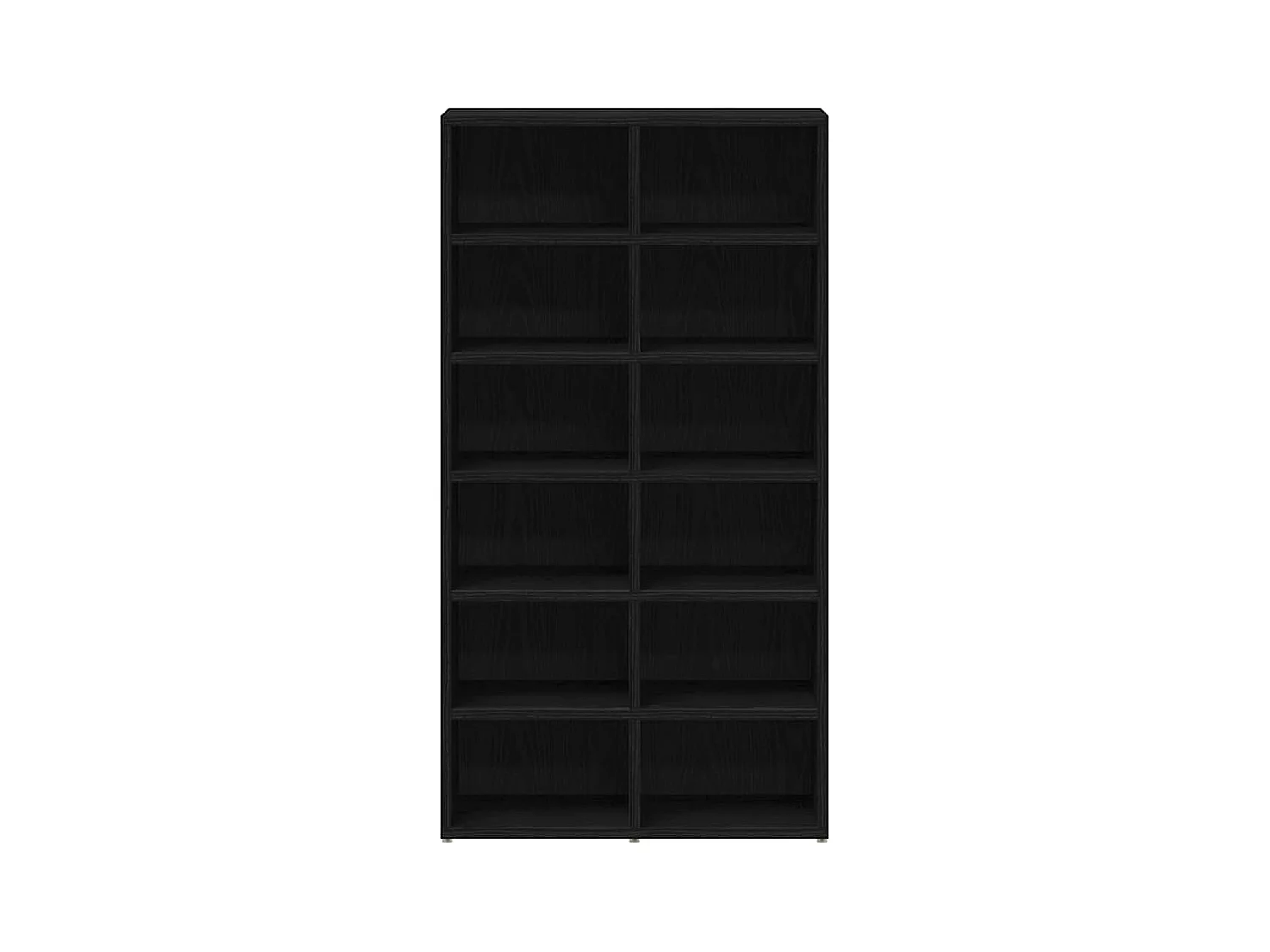 Étagère à chaussures chêne noir 54x34x100,5 cm bois ingénierie