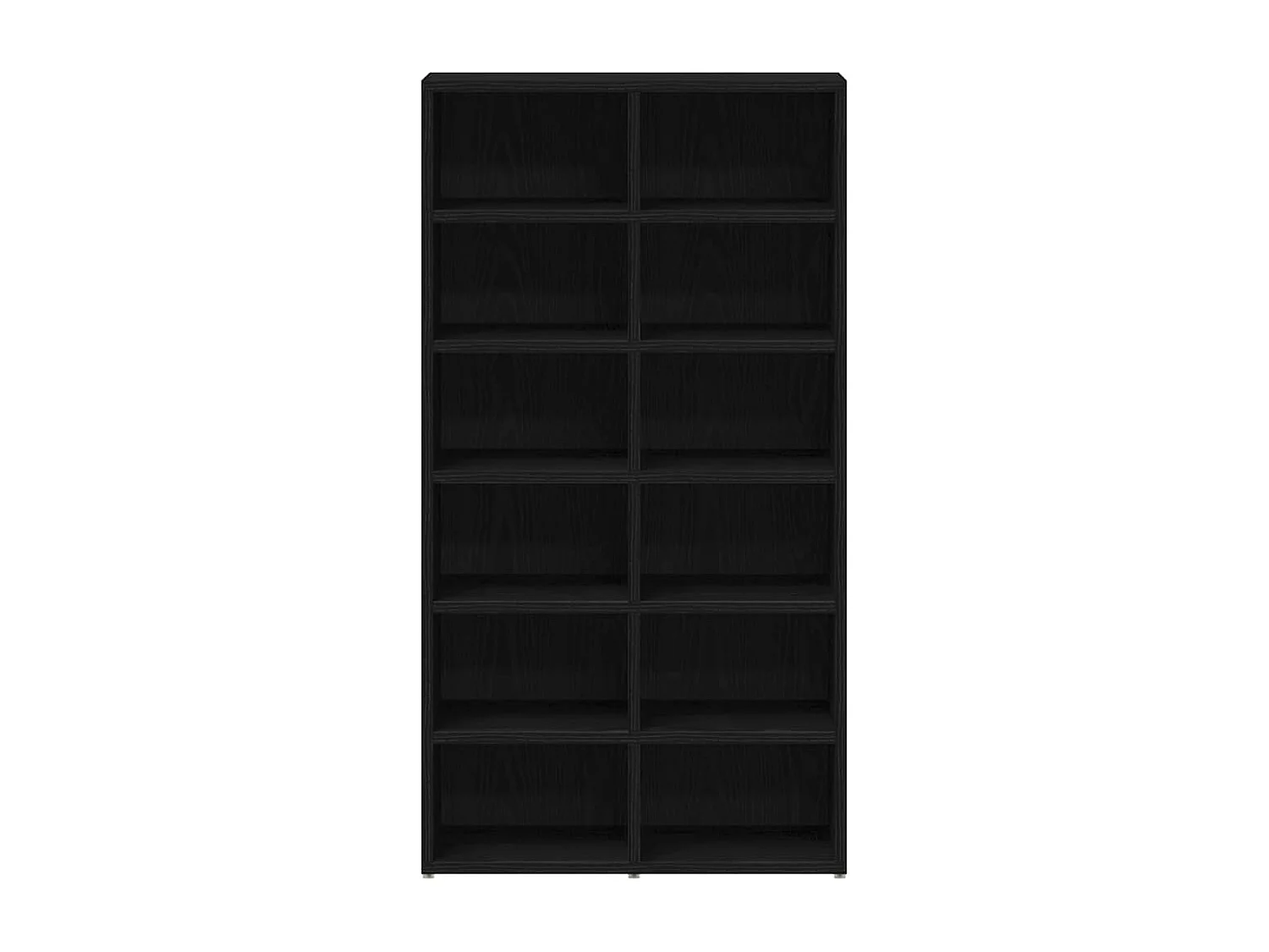 Étagère à chaussures chêne noir 54x34x100,5 cm bois ingénierie