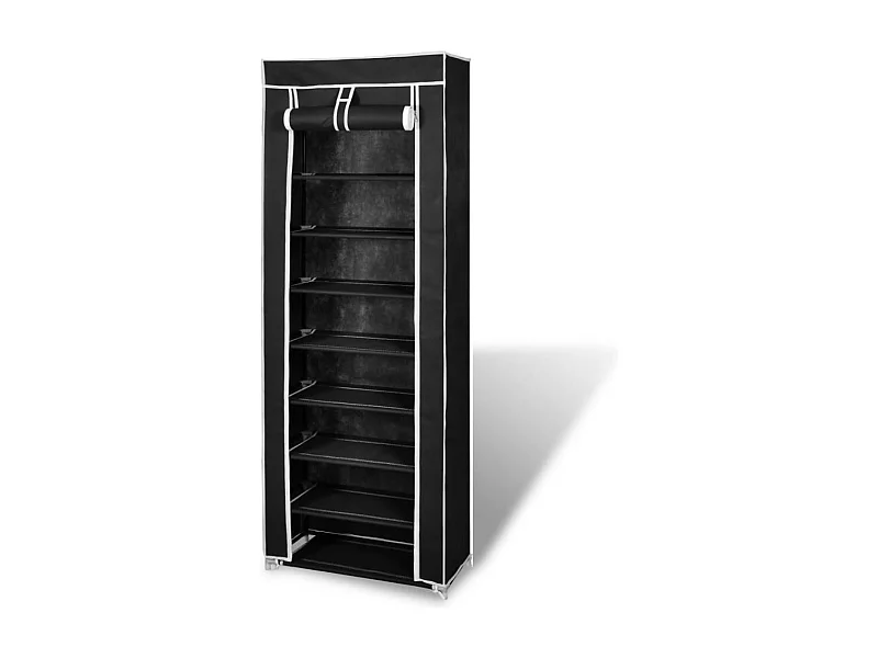 Scaffale porta scarpe 162 x 57 x 29 cm Nero
