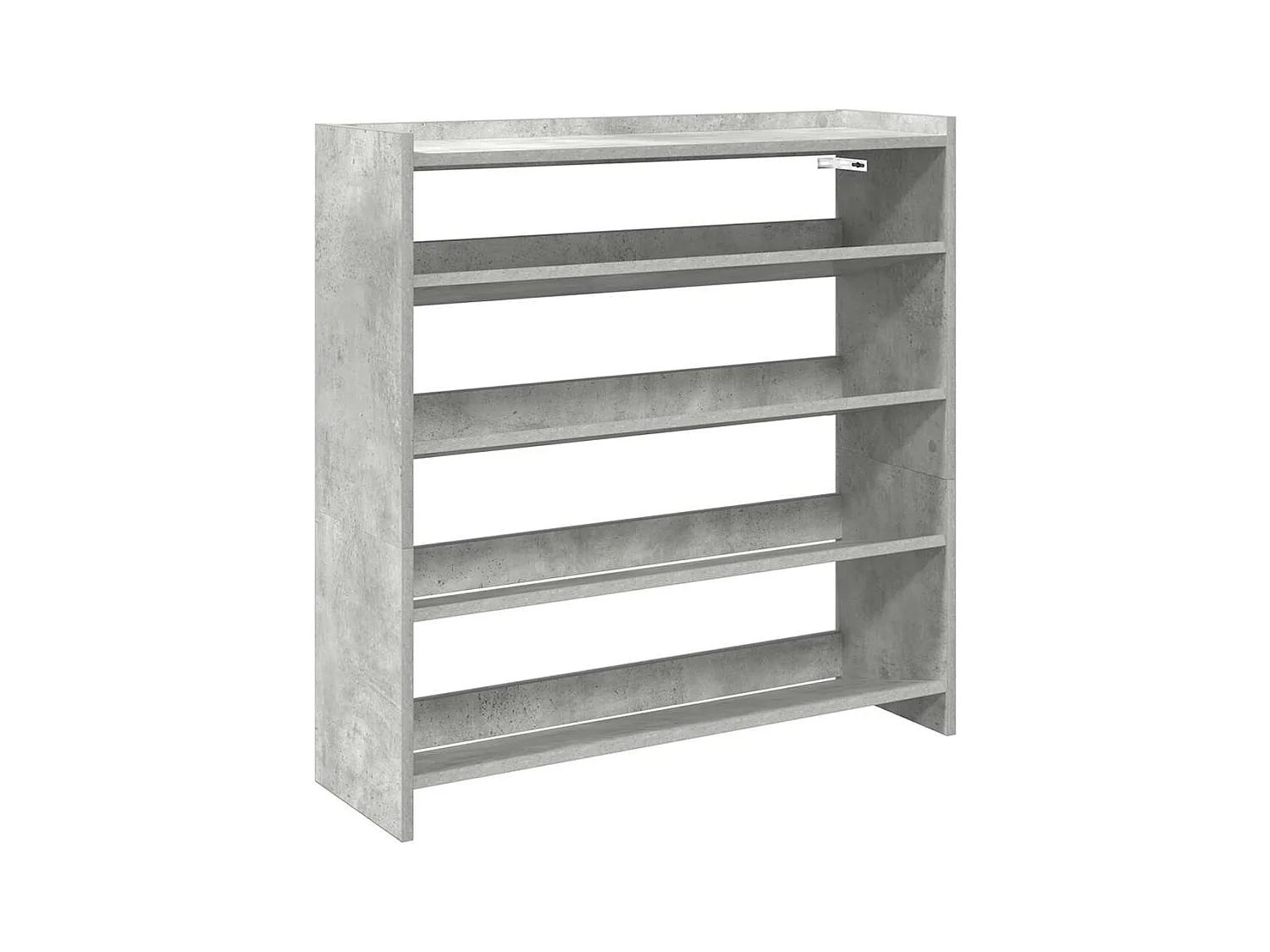 Étagère à chaussures gris béton 80x25x81 cm bois d'ingénierie