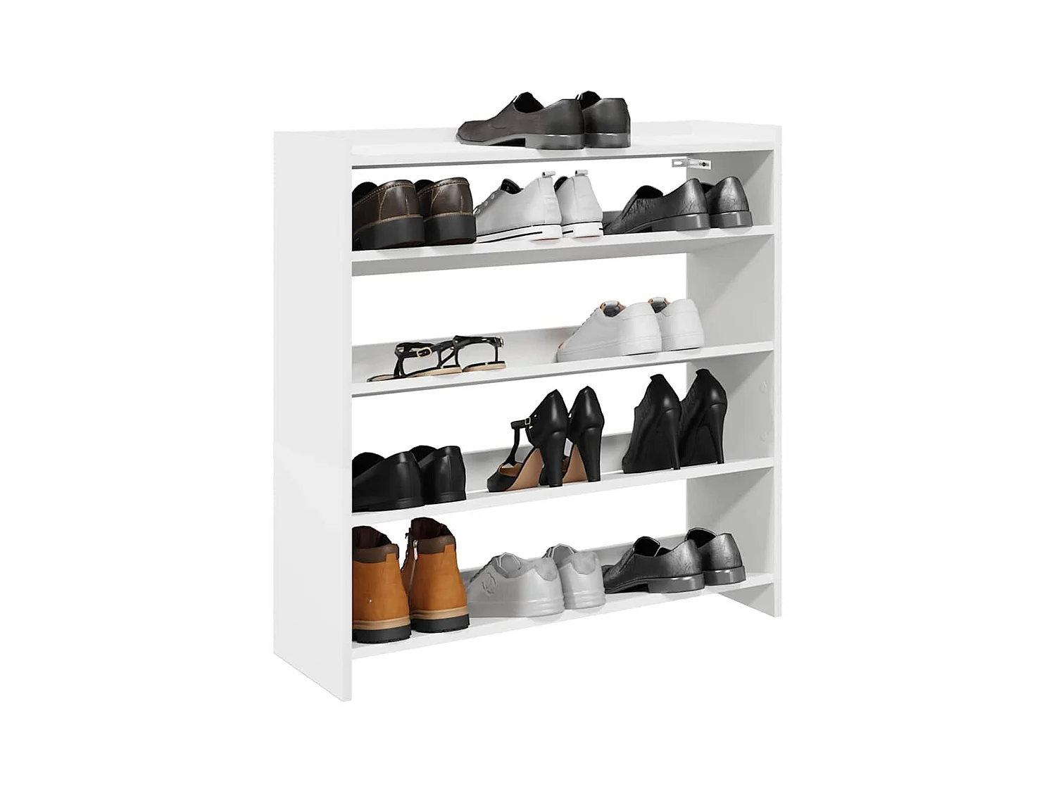 Étagère à chaussures blanc 80x25x81 cm bois d'ingénierie