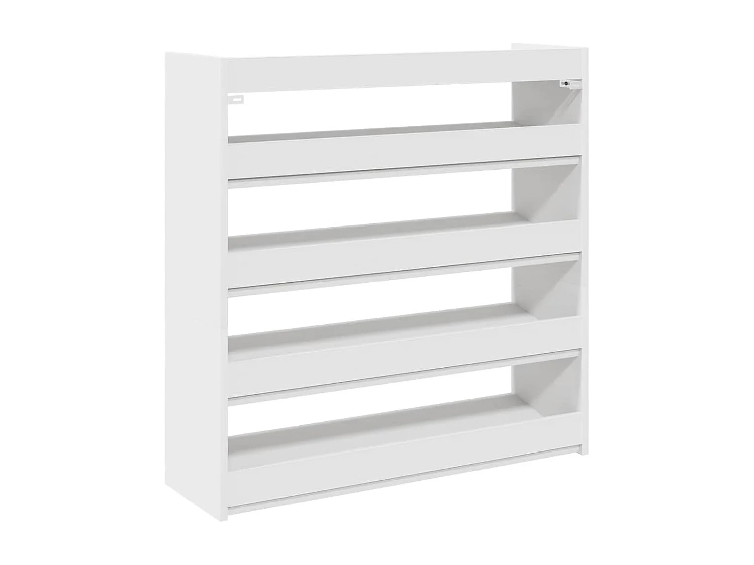 Étagère à chaussures blanc 80x25x81 cm bois d'ingénierie