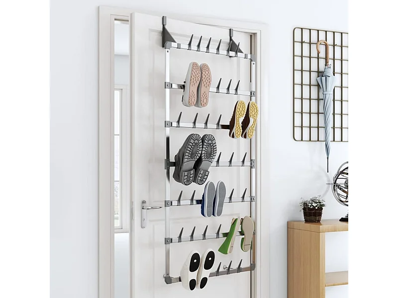 Scarpiera sospesa Silver 66x13x139 cm