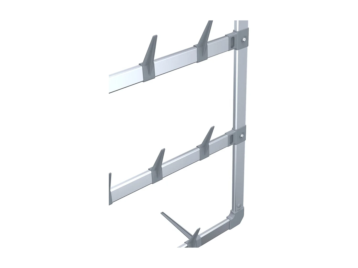 Zapatero colgante Plata 66x13x139 cm