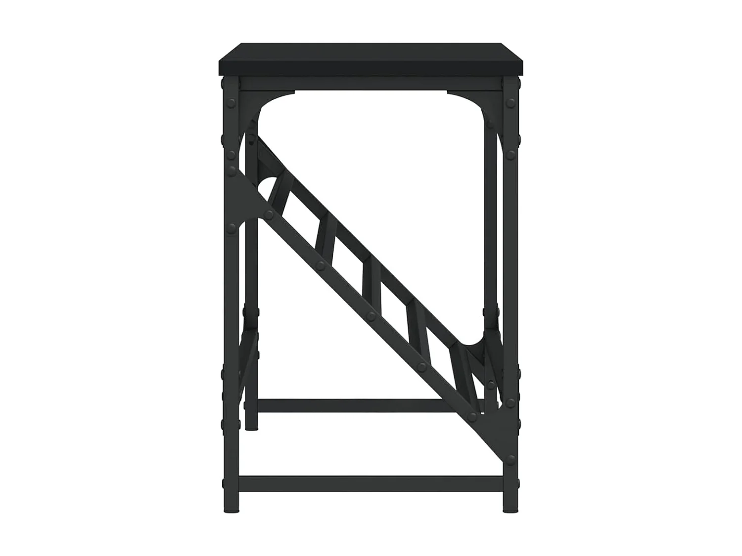 Scarpiera nera 90x30x45 cm in legno ingegnerizzato