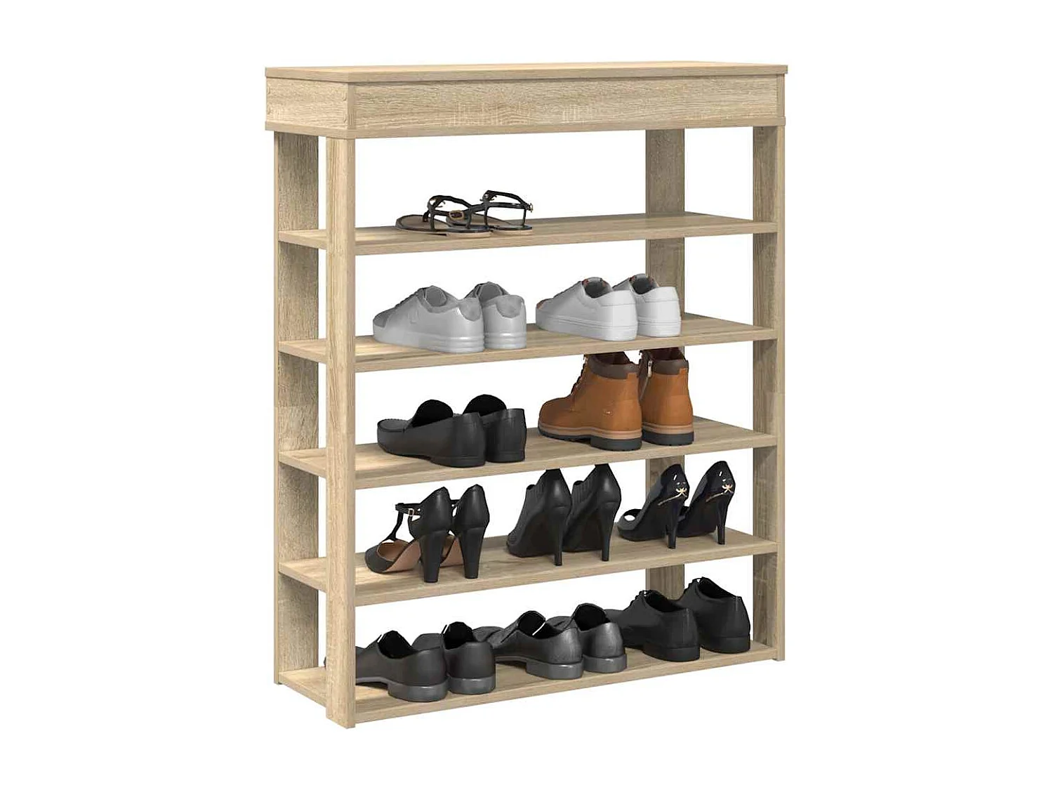 Zapatero de roble Sonoma 80x30x98 cm madera de ingeniería