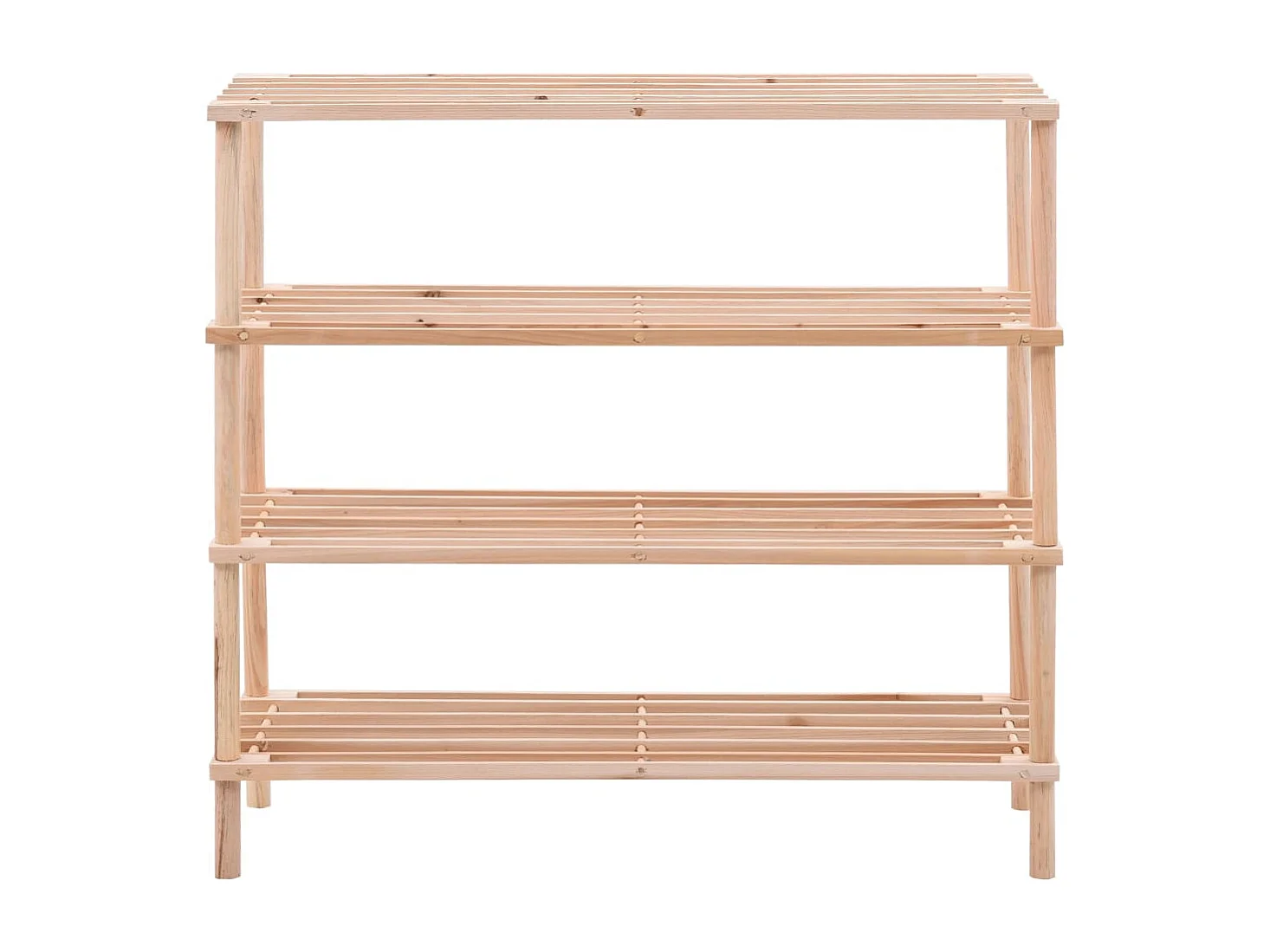 Range-chaussures à 4 étagères Bois de sapin solide