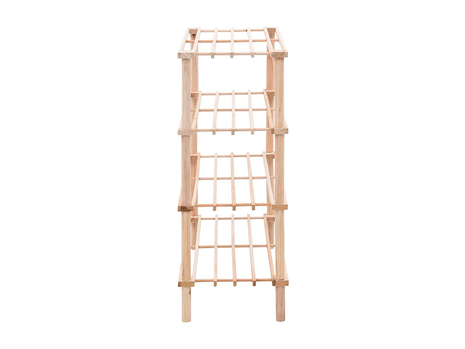 Range-chaussures à 4 étagères Bois de sapin solide