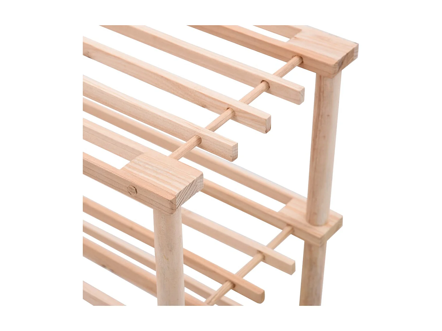 Range-chaussures à 4 étagères Bois de sapin solide