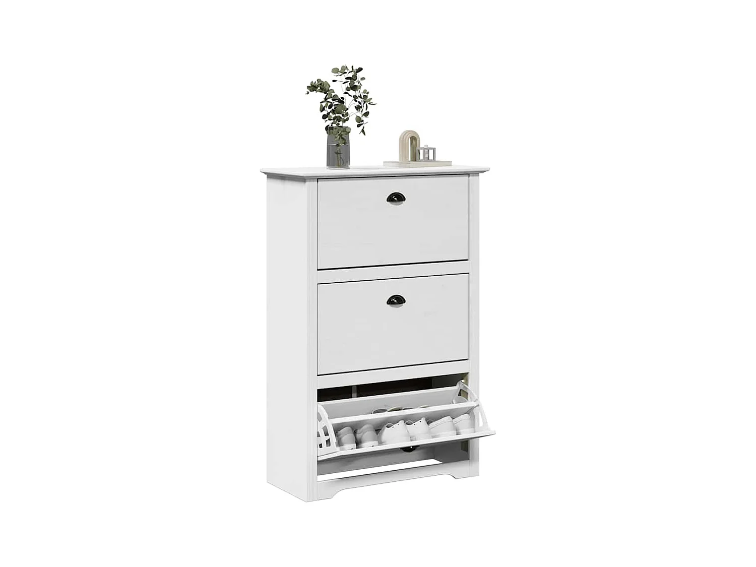 Étagère à chaussures blanc 80x35x118 cm