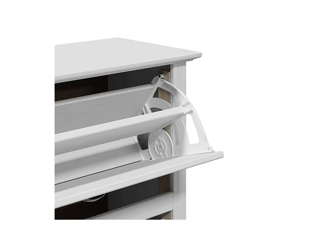 Étagère à chaussures blanc 80x35x118 cm