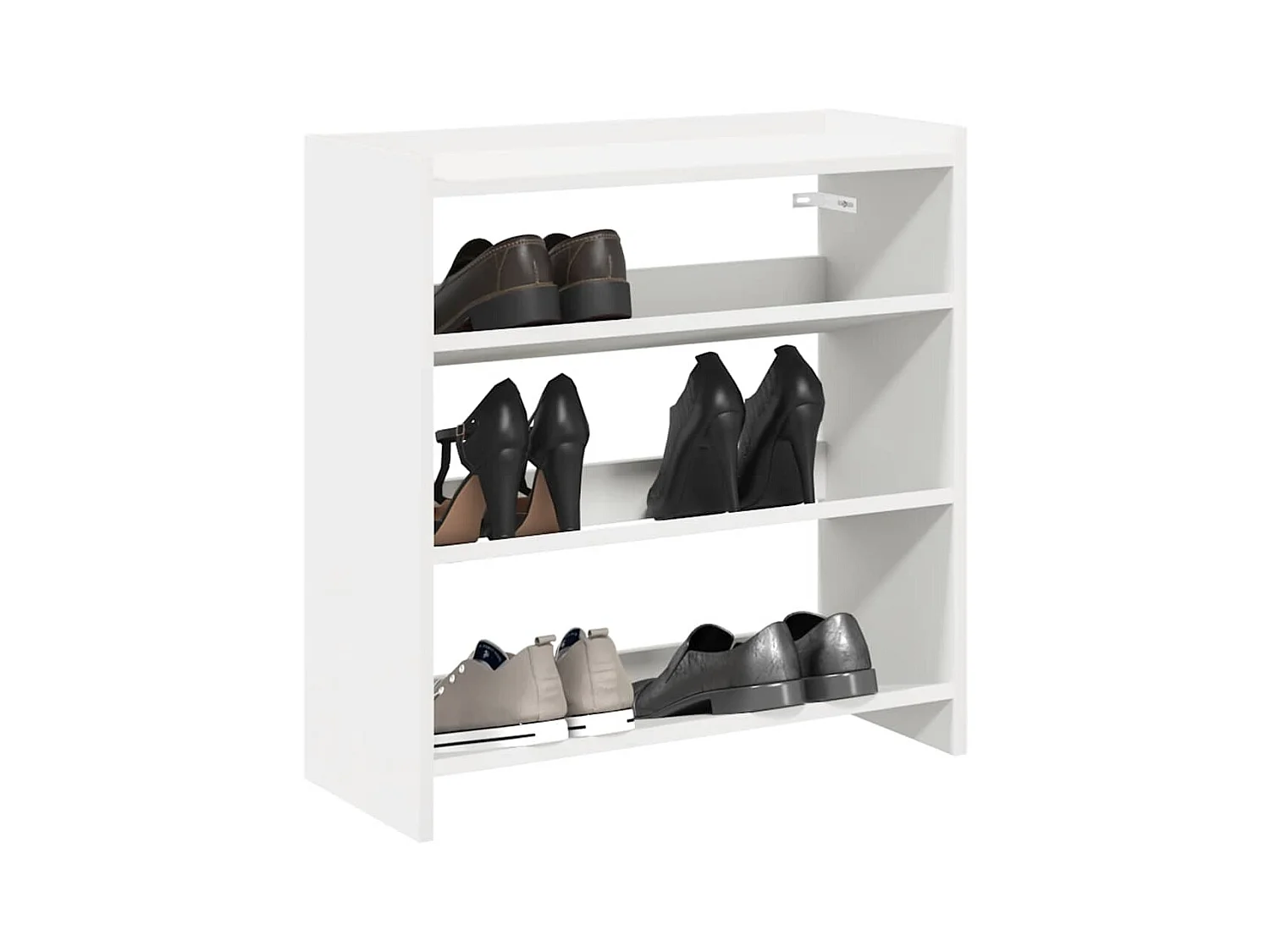 Étagère à chaussures blanc 60x25x62 cm bois d'ingénierie