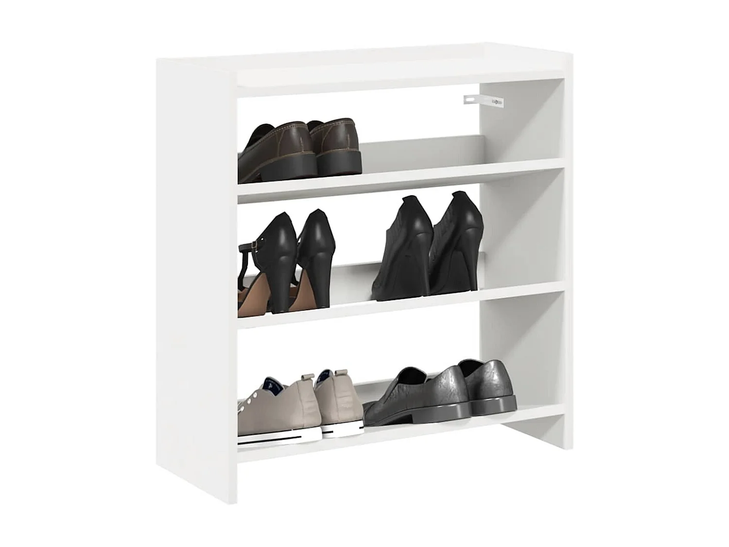 Étagère à chaussures blanc 60x25x62 cm bois d'ingénierie