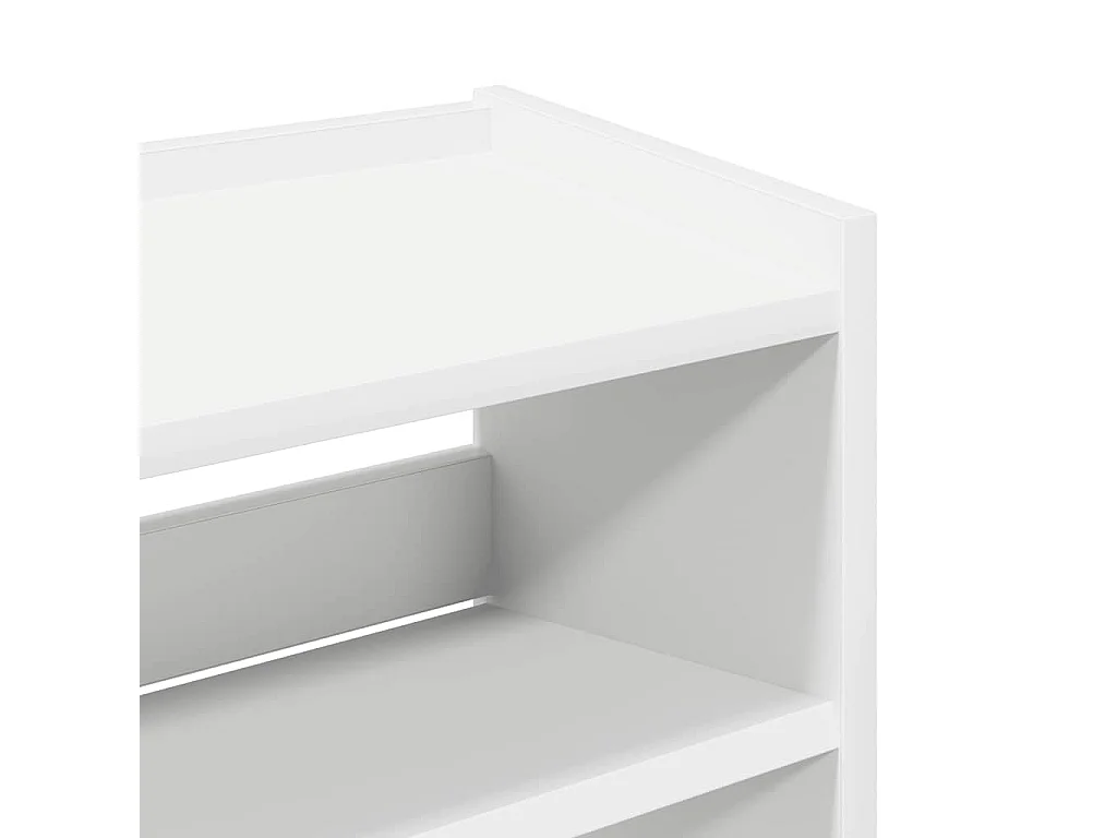 Étagère à chaussures blanc 60x25x62 cm bois d'ingénierie