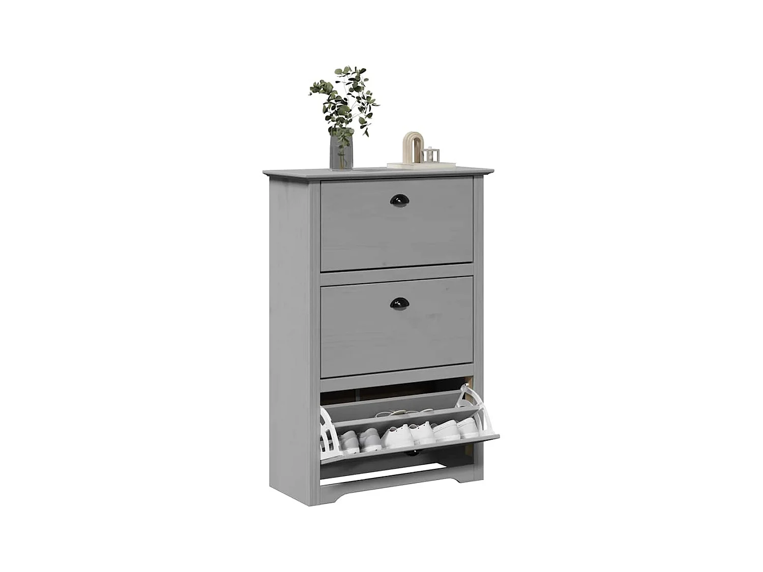 Étagère à chaussures gris 80x35x118 cm