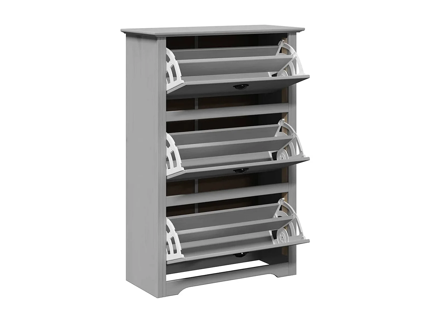 Étagère à chaussures gris 80x35x118 cm