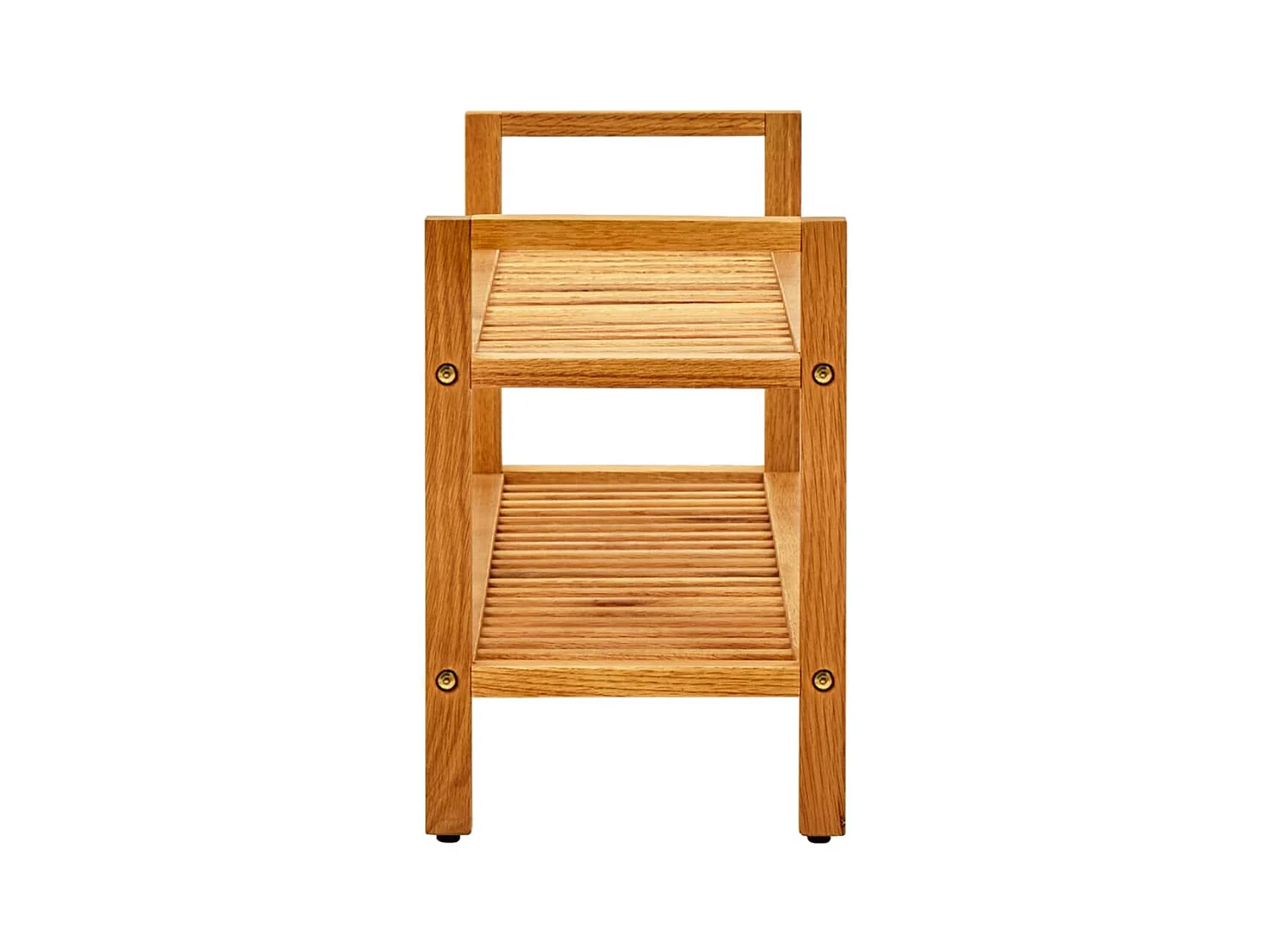 Étagère à chaussures à 2 niveaux 100x27x40 cm Chêne massif