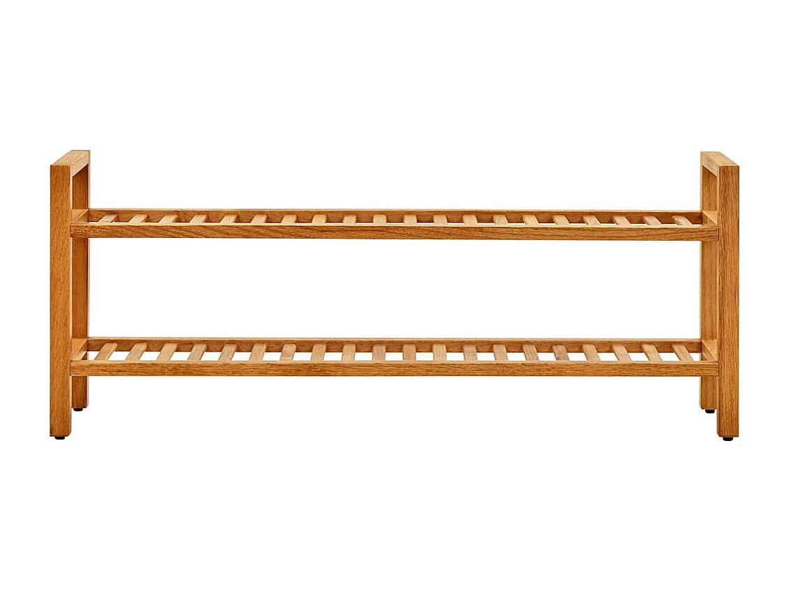 Zapatero de 2 niveles 100x27x40 cm Roble macizo