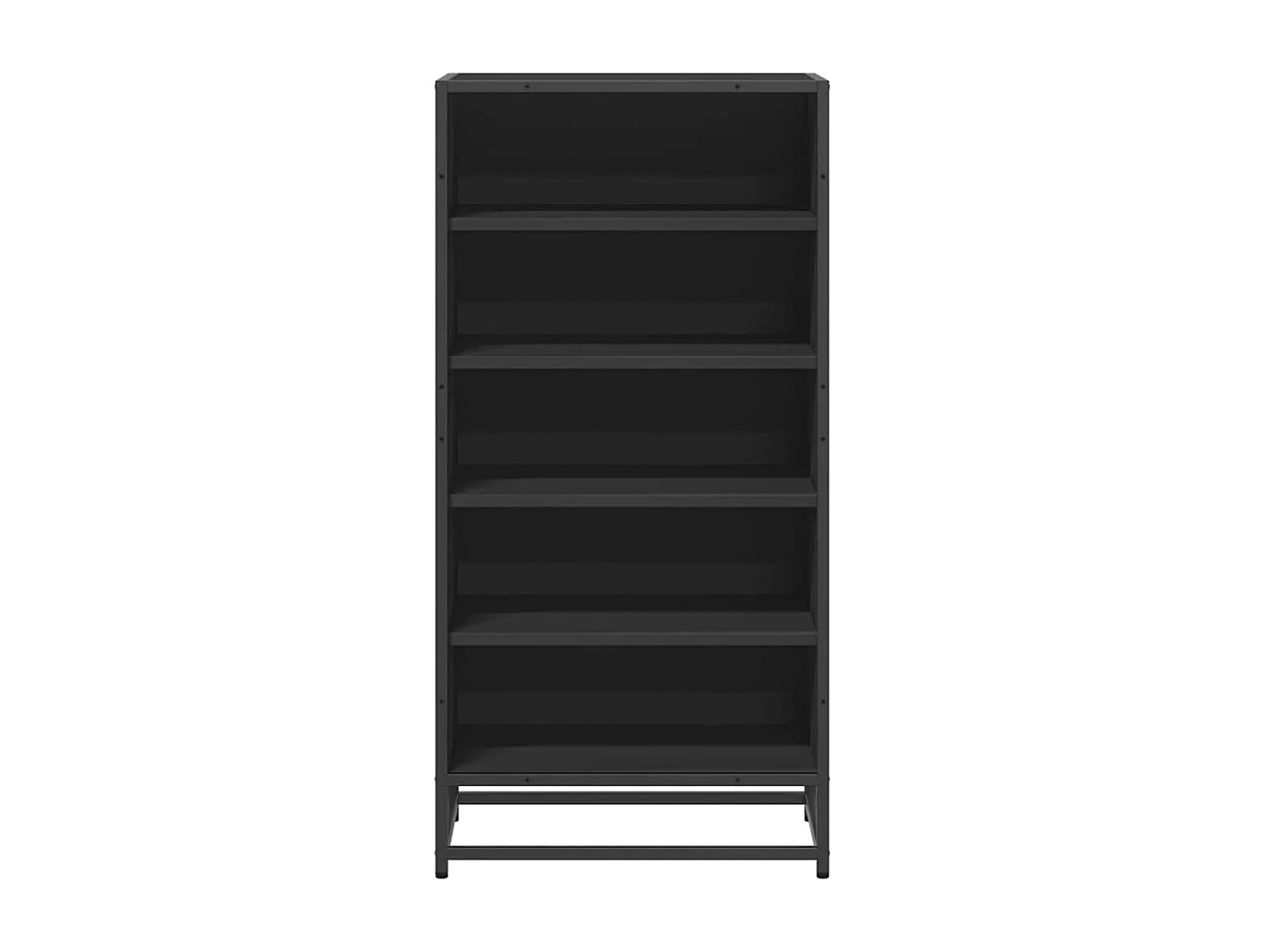 Zapatero negro 48x38x97,5 cm madera de ingeniería