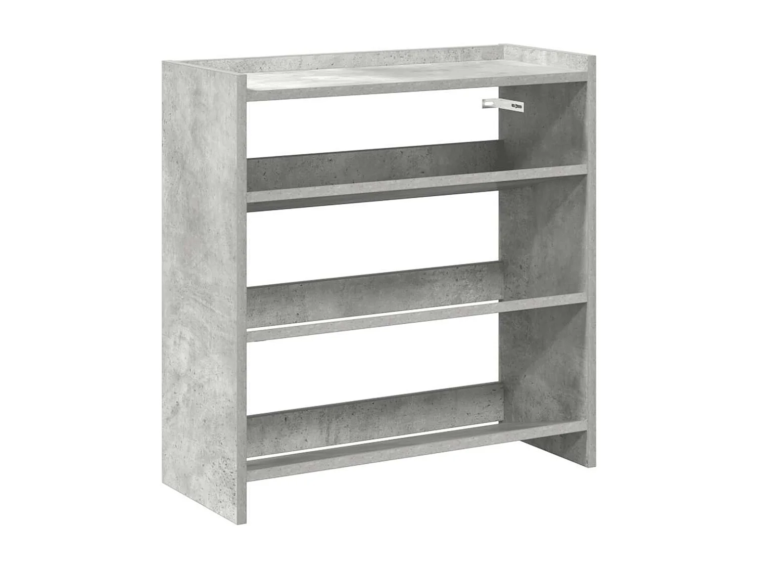 Étagère à chaussures gris béton 60x25x62 cm bois d'ingénierie