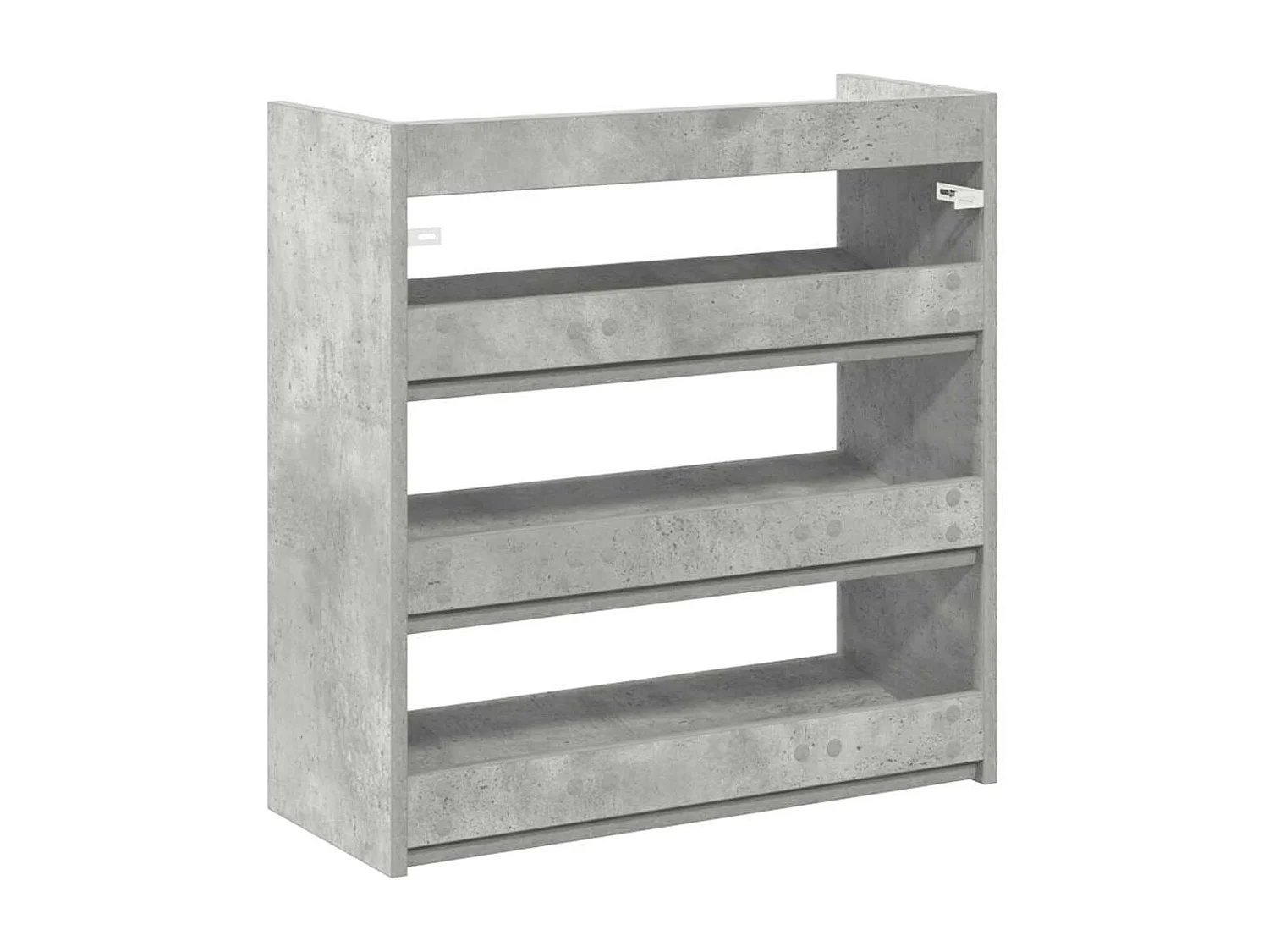 Étagère à chaussures gris béton 60x25x62 cm bois d'ingénierie