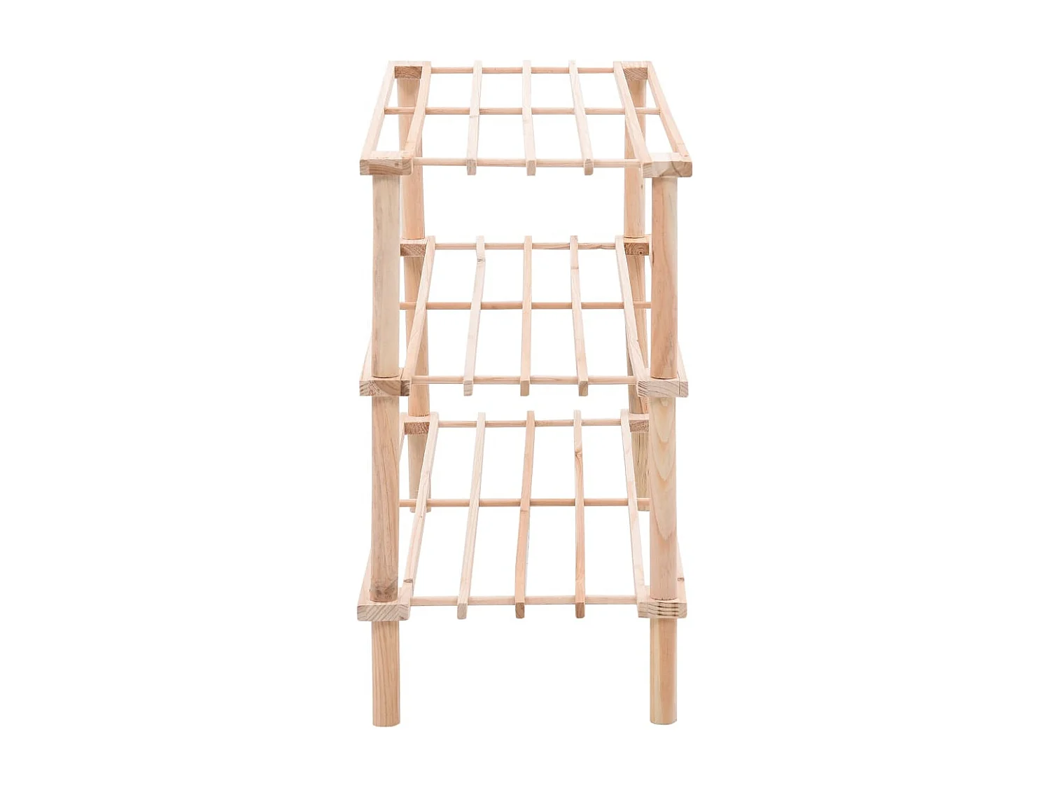 Range-chaussures à 3 étagères Bois de sapin solide