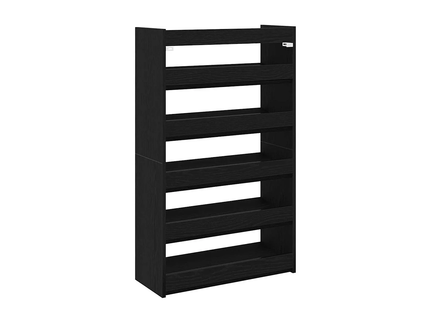 Étagère à chaussures noir 60x25x100 cm bois d'ingénierie