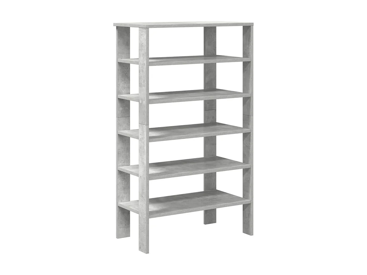 Étagère à chaussures gris béton 61x32x105 cm bois d'ingénierie