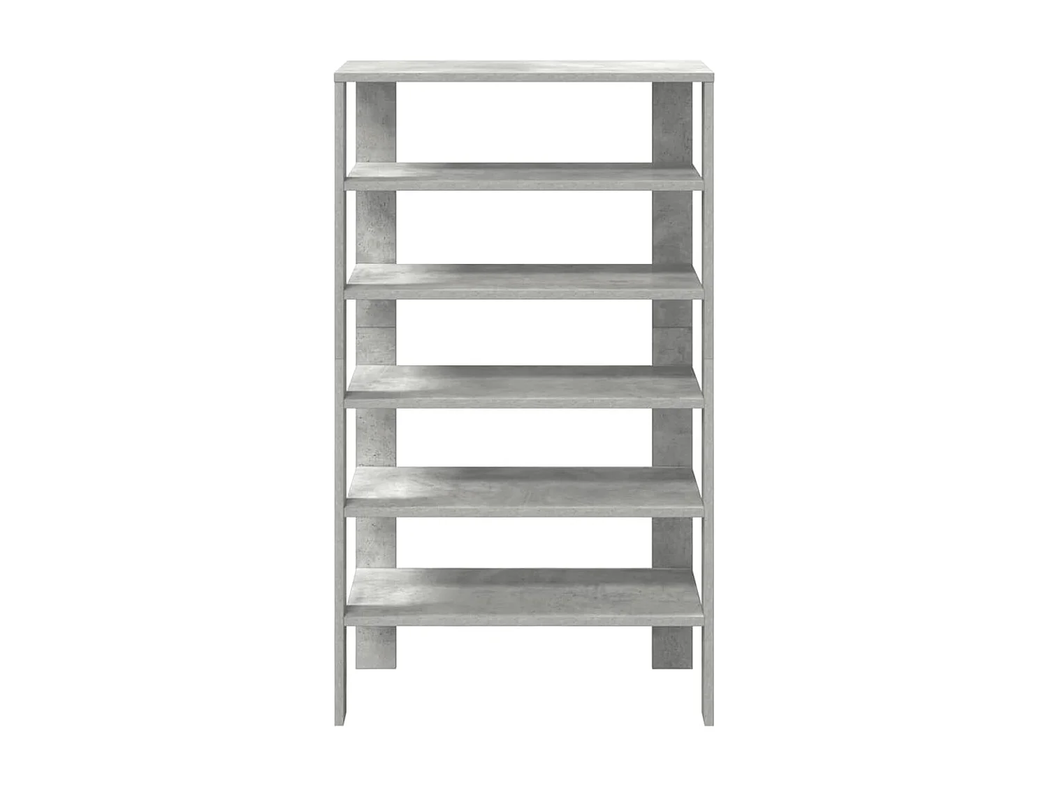 Étagère à chaussures gris béton 61x32x105 cm bois d'ingénierie