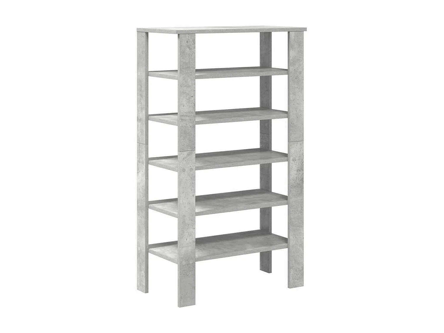 Scarpiera grigio cemento 61x32x105 cm in legno ingegnerizzato