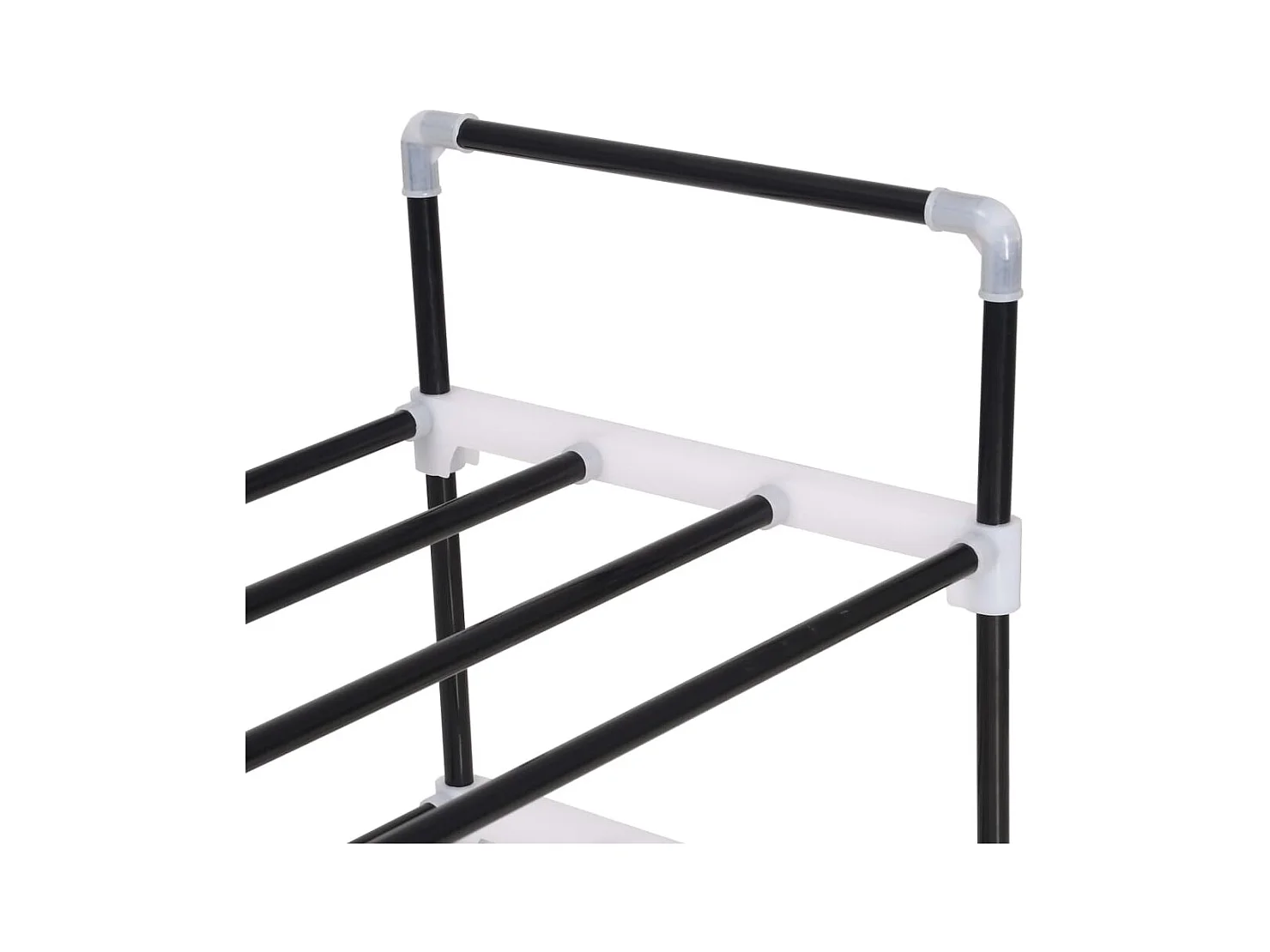 Range-chaussures avec 7 étagères Métal et plastique Noir