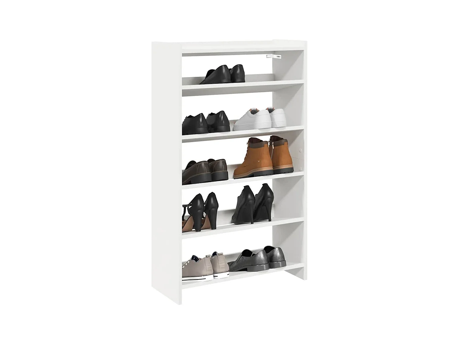 Étagère à chaussures blanc 60x25x100 cm bois d'ingénierie