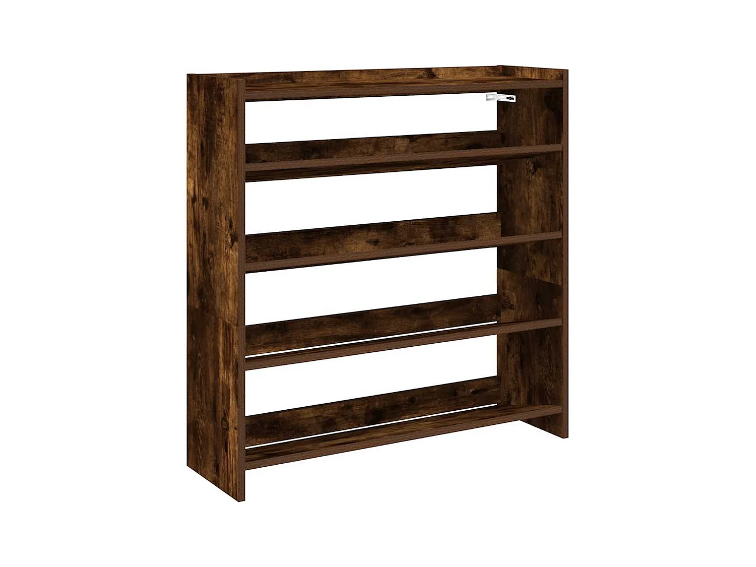 Étagère à chaussures chêne fumé 80x25x81 cm bois d'ingénierie