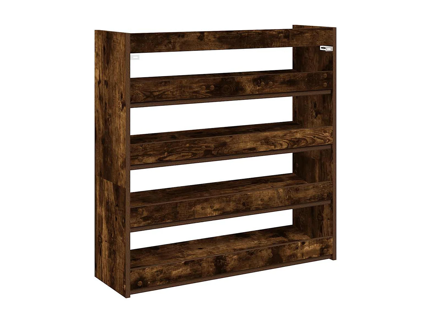 Zapatero roble ahumado 80x25x81 cm madera de ingeniería