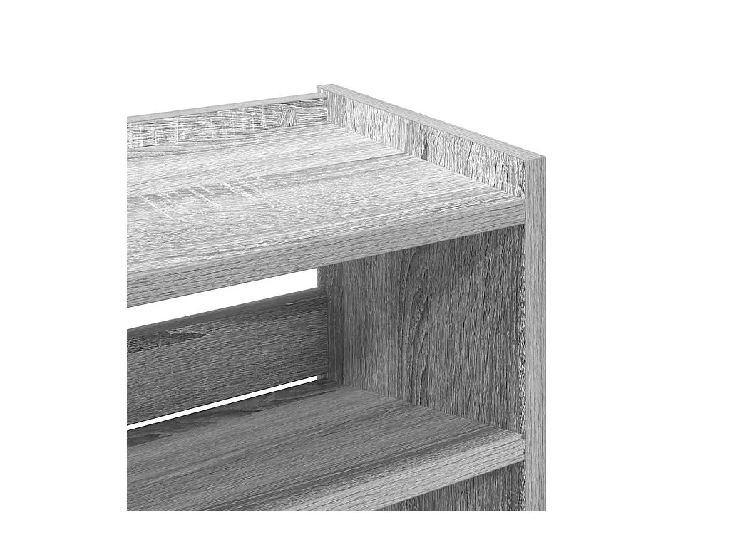 Étagère à chaussures sonoma gris 60x25x62 cm bois d'ingénierie