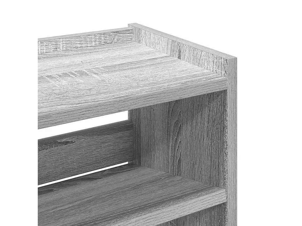 Étagère à chaussures sonoma gris 60x25x62 cm bois d'ingénierie