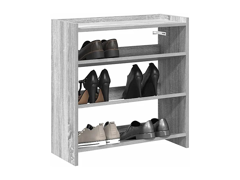 Étagère à chaussures sonoma gris 60x25x62 cm bois d'ingénierie