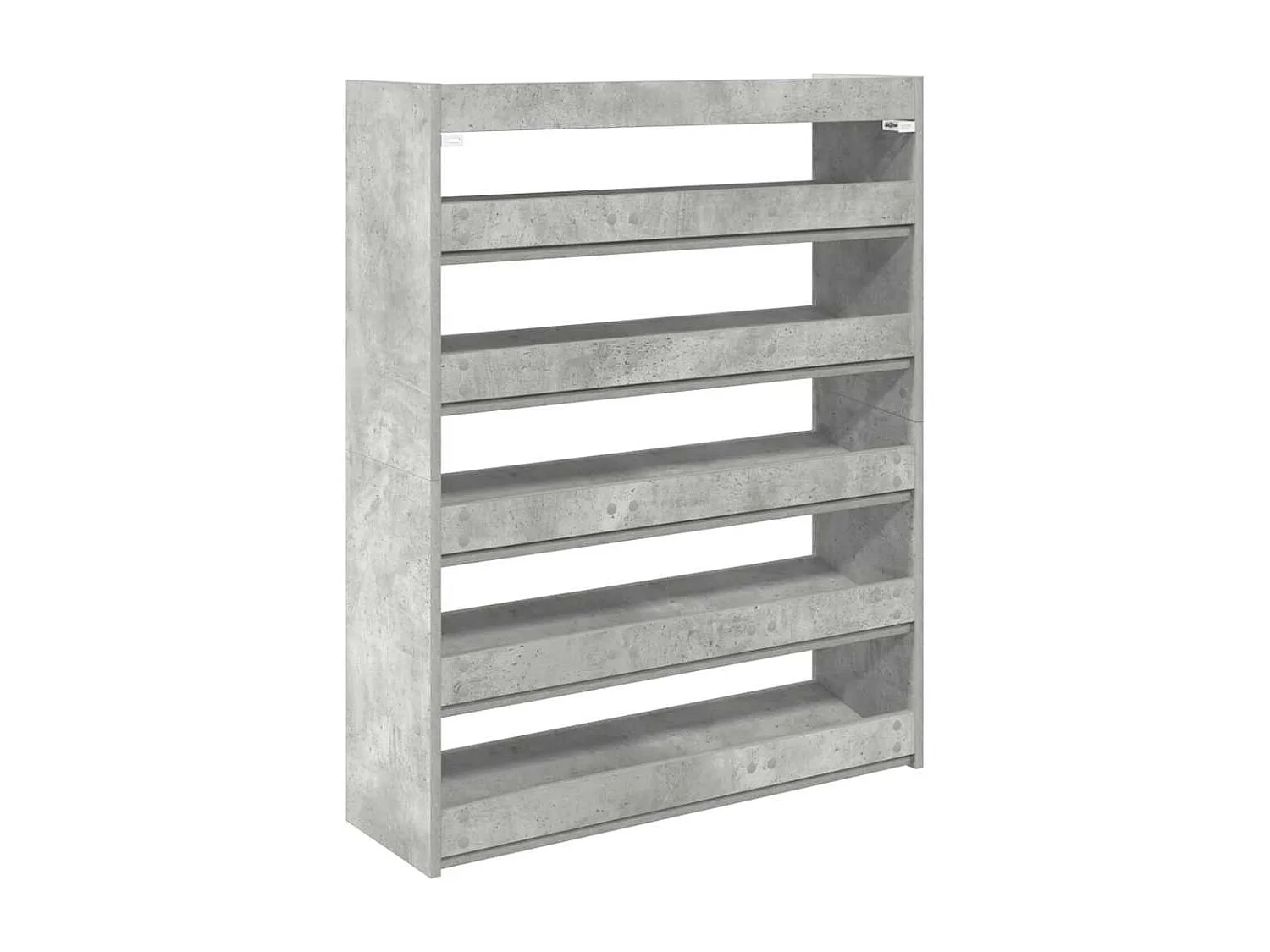 Étagère à chaussures gris béton 80x25x100 cm bois d'ingénierie