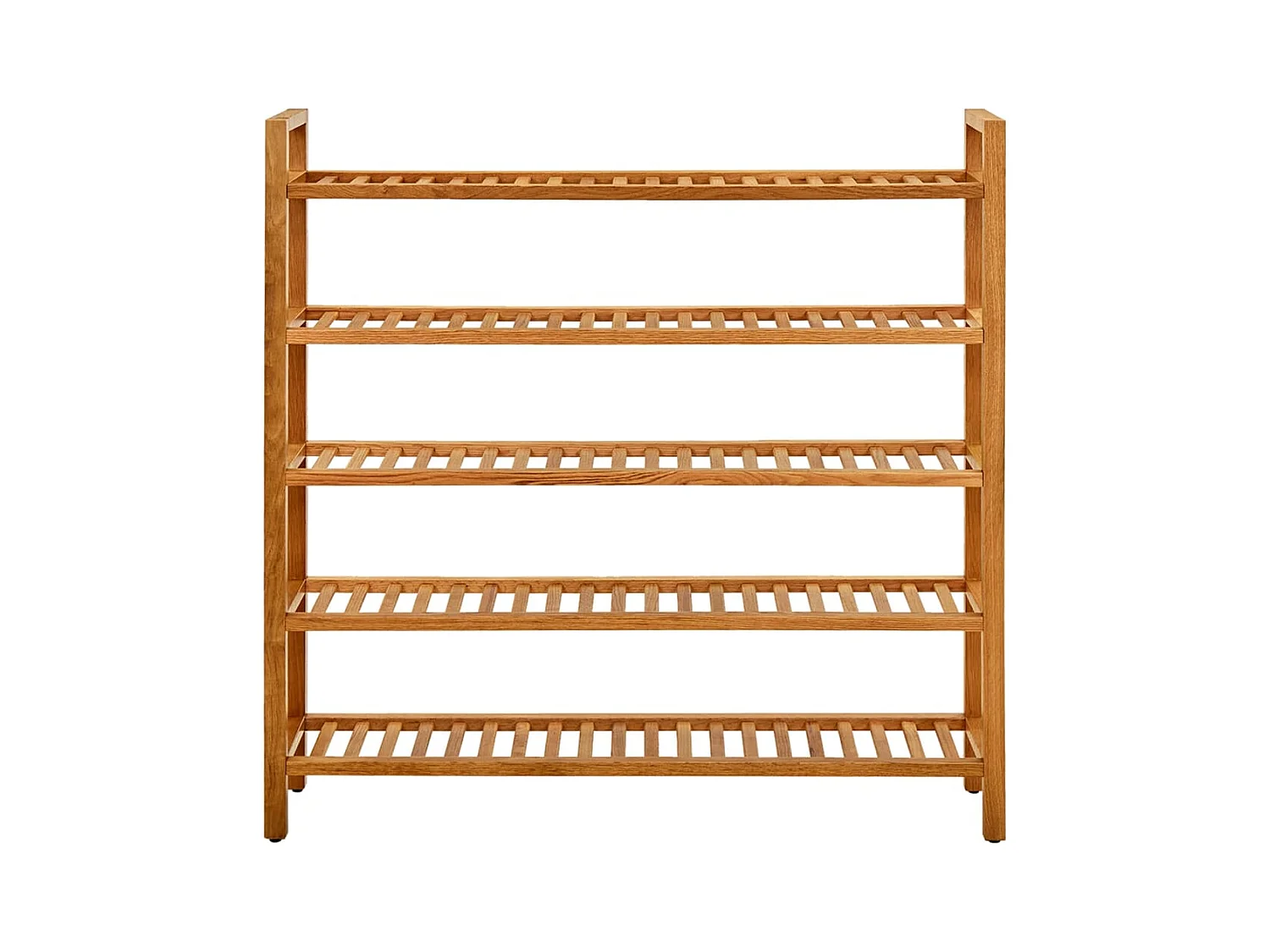 Étagère à chaussures à 5 niveaux 100x27x100 cm Chêne massif
