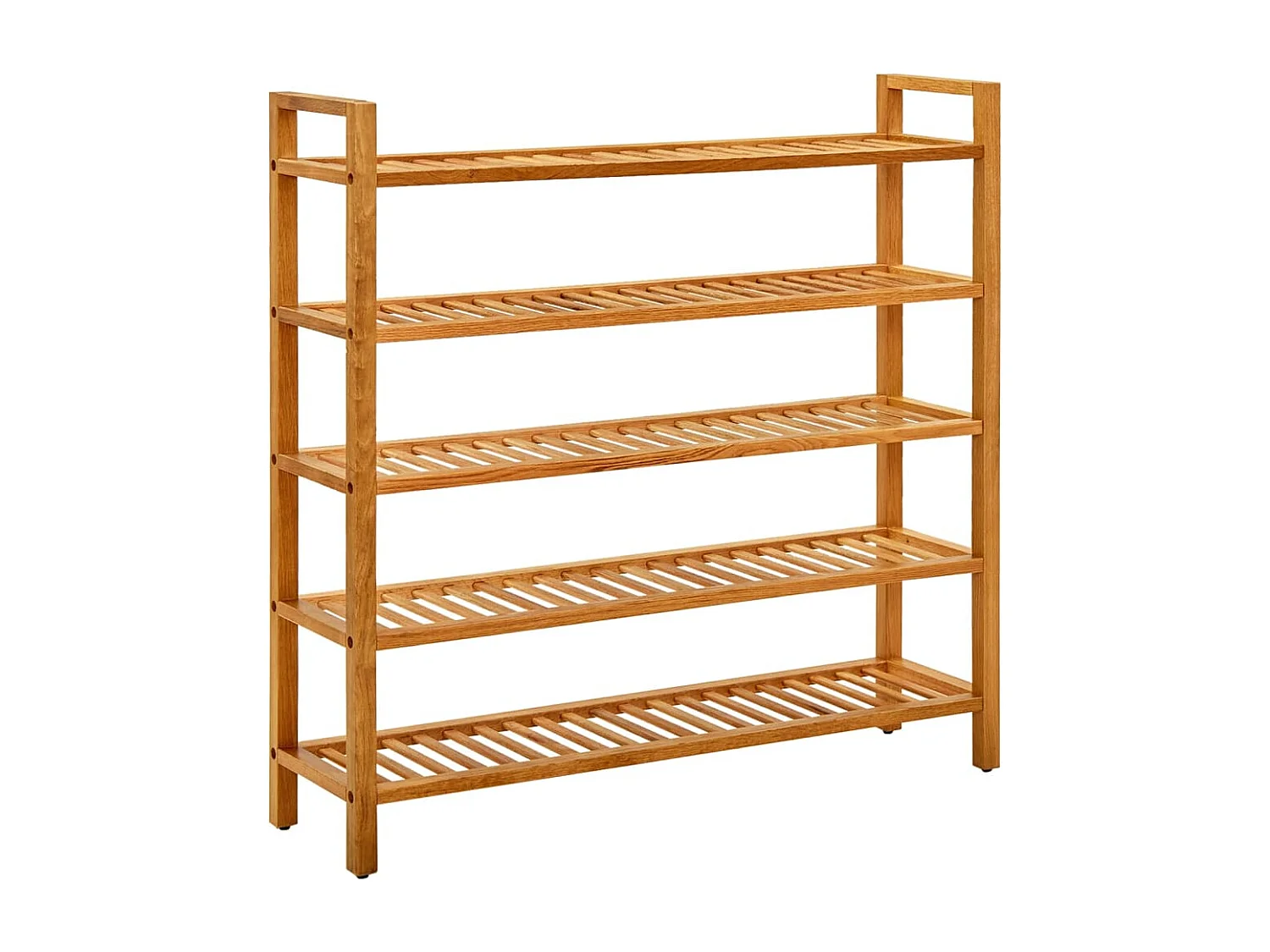 Zapatero de 5 niveles 100x27x100 cm Roble macizo