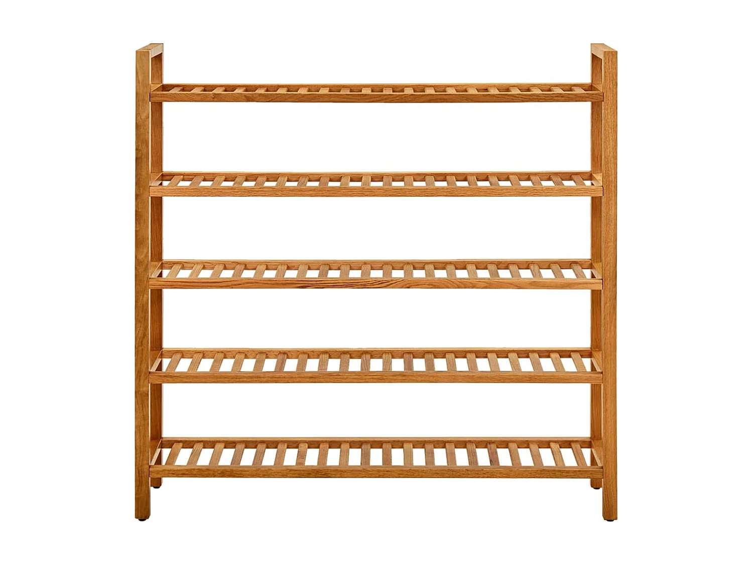 Zapatero de 5 niveles 100x27x100 cm Roble macizo