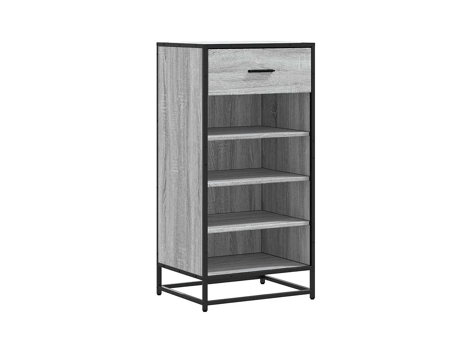 Scarpiera Sonoma grigia 48x38x97,5 cm in legno ingegnerizzato